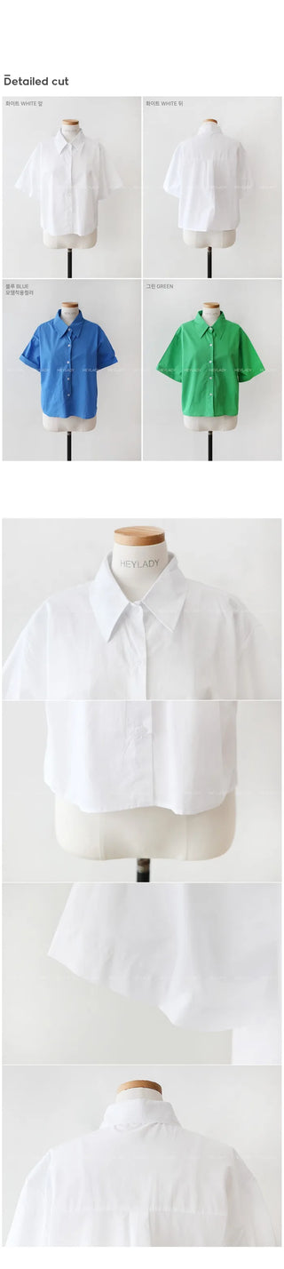 Cotton short-sleeved shirt