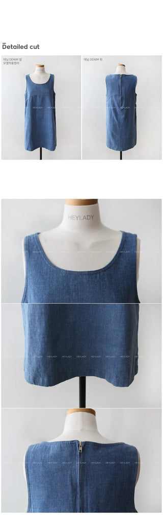 Denim mini dress