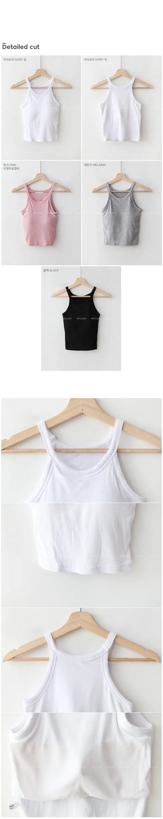 Sleeveless top with built-in cups
