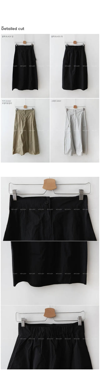 Nylon cargo skirt