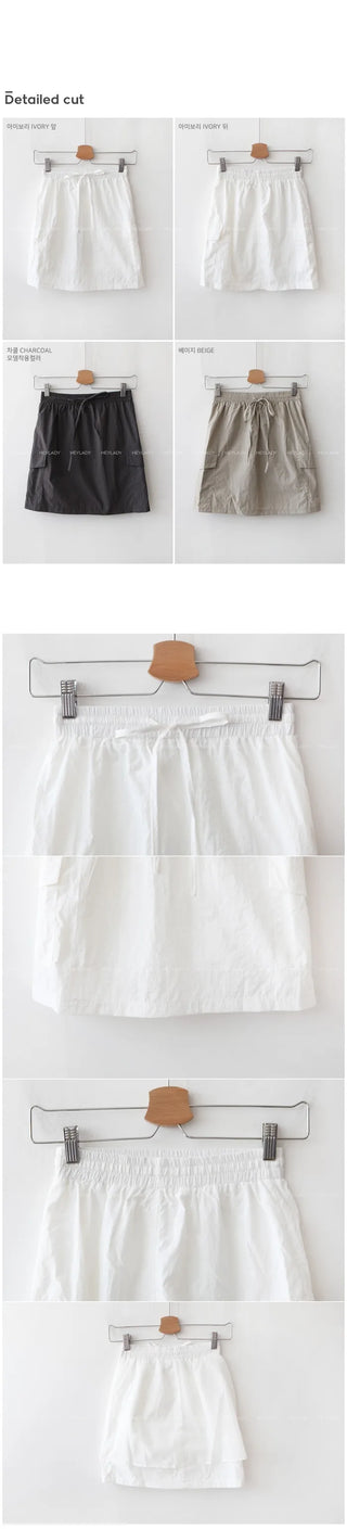 (3 colors) Cargo Mini Skirt