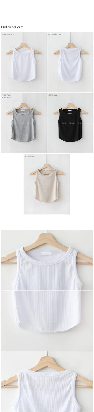 Ribbed sleeveless top