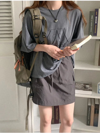 (3 colors) Cargo Mini Skirt