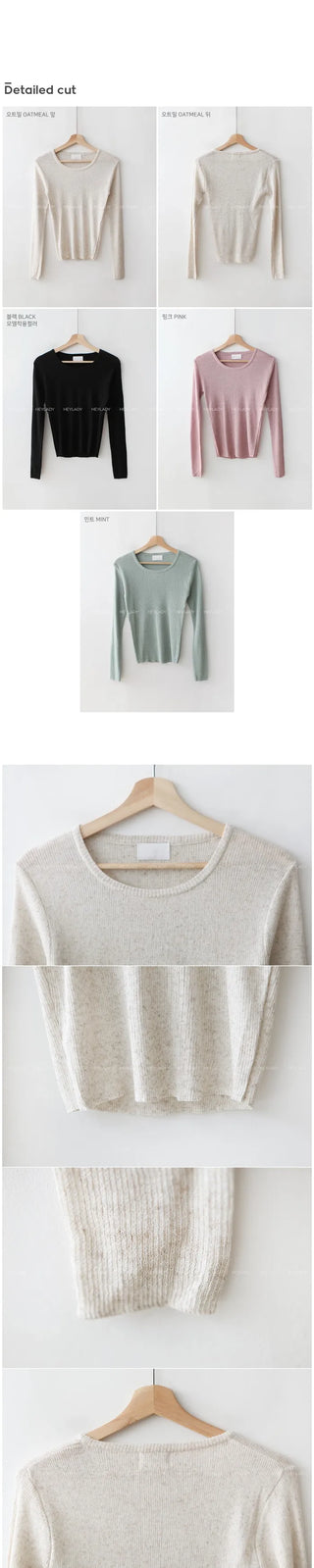 Linen rib knit