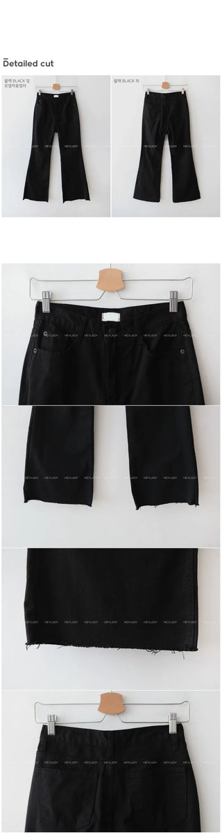 Bootcut cotton pants