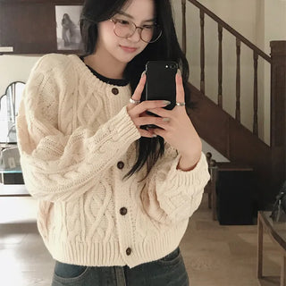 Cable cardigan