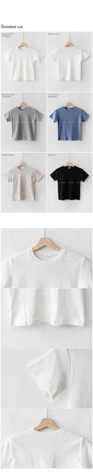 Peach short-sleeved T-shirt