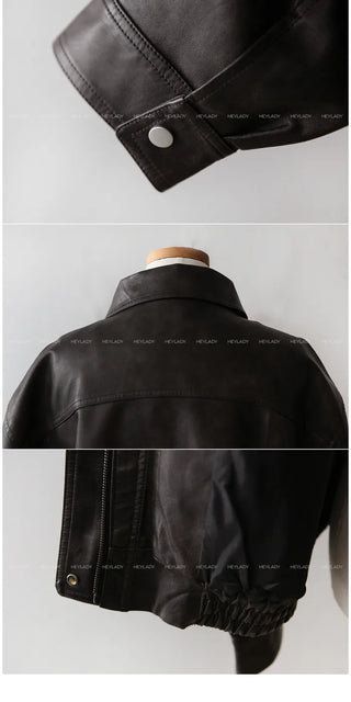 Leather parka