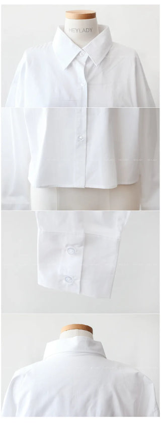 Cotton cropped shirt