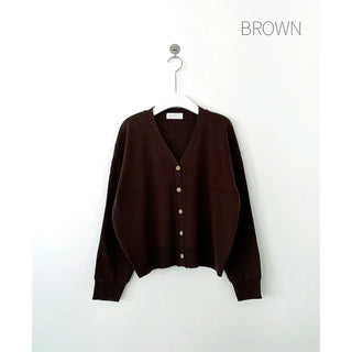 (10 colors) Autumn Layered V-Neck Loose Fit Knit Cardigan