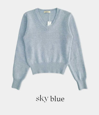 Baby Cropped V-Neck Knit