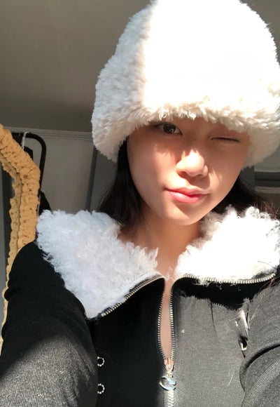 Fur knit beanie