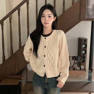 Cable cardigan