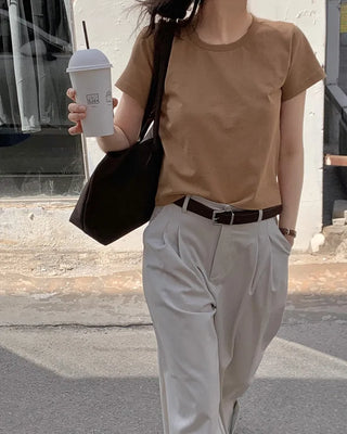 (7 colors) Basic short-sleeved T-shirt
