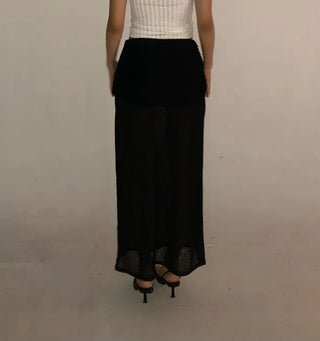 Sheer drape skirt