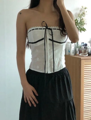 Perforated Ribbon Top