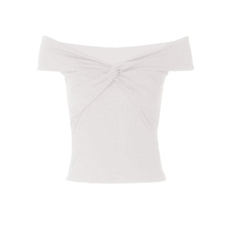 Short sleeve off shoulder ruched top