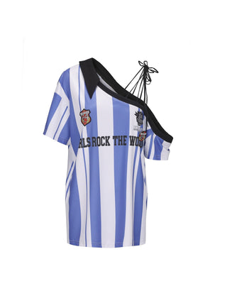 Off-shoulder Striped Top - Final Sale