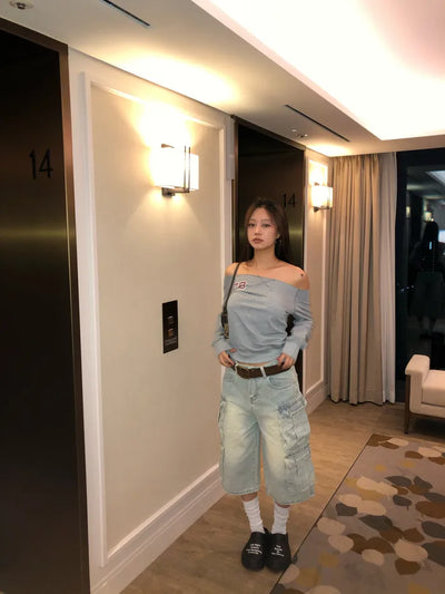 Cropped, asymmetrical sweatshirt