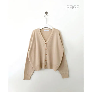 (10 colors) Autumn Layered V-Neck Loose Fit Knit Cardigan