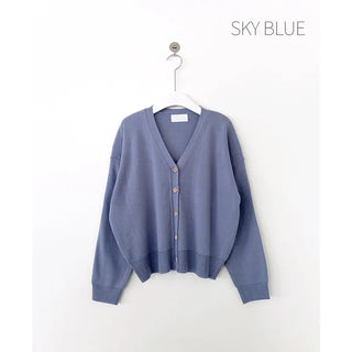 (10 colors) Autumn Layered V-Neck Loose Fit Knit Cardigan