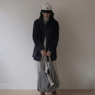 #LENTO. Cracker Leather Shoulder Bag
