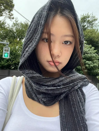 Mohair knit scarf