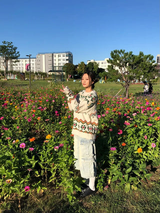 Vintage floral print sweatshirt