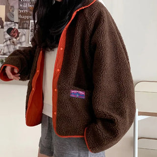 [3 colors] Bi-color reversible fleece dumble hoodie