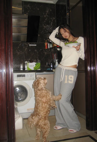 Star-patterned sweatpants