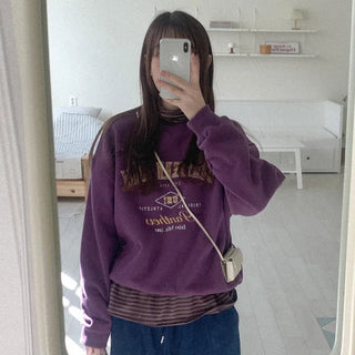 Bordered Frill Turtleneck