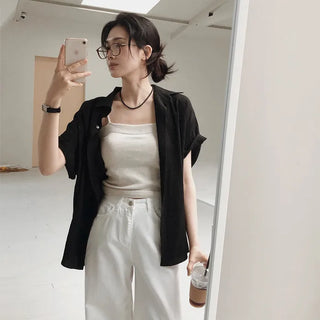 (short/long) Slim Cotton Shirt - 5 colors