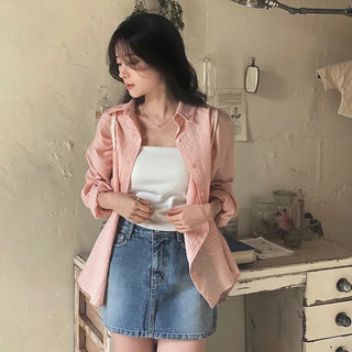 (short/long) Slim Cotton Shirt - 5 colors
