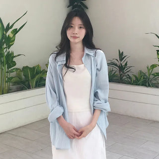 (short/long) Slim Cotton Shirt - 5 colors
