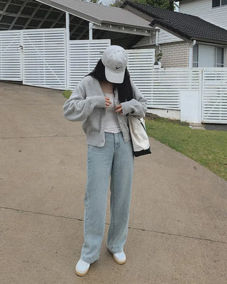 (basic/long) Wide Light Denim Pants - 4 sizes