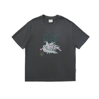 [Monterest] Washed Peace Dove Print T-Shirt