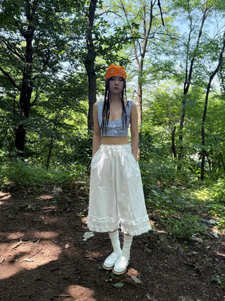 elly frill bermuda pants