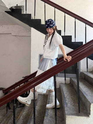 elly frill bermuda pants