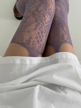 flower garter netting stocking