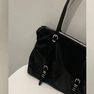 Ring buckle square shoulder bag