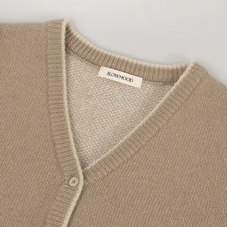 (3 colors) Back Point Argyle Cardigan