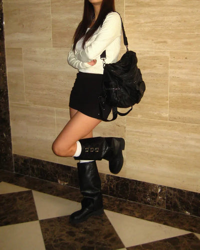 Studded 2-Way Backpack & Bag