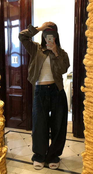 2-Way Vintage Suede Jacket