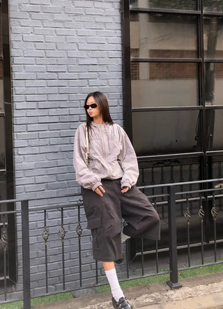 Cargo mid-length pants