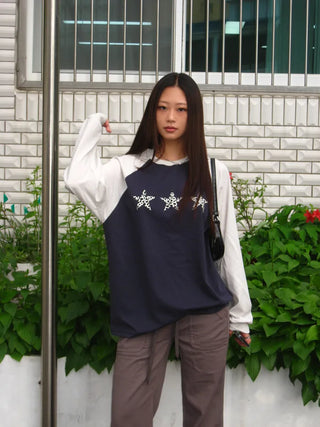 Leopard print raglan T-shirt