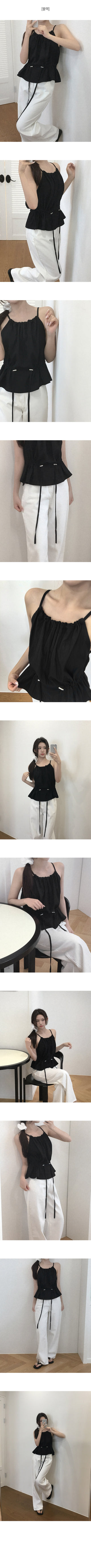 String sleeveless blouse