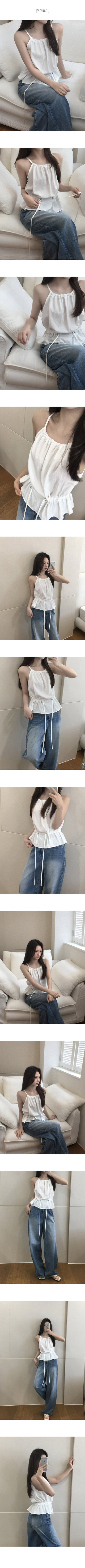 String sleeveless blouse
