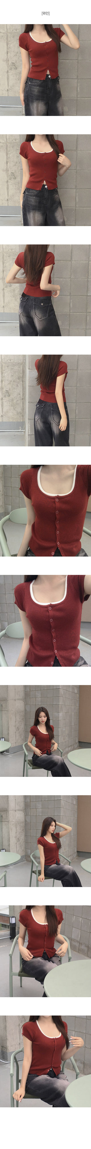 Two-tone layered ribbed knit