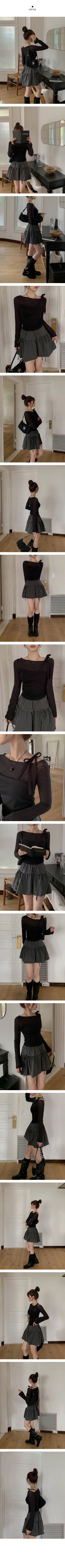 See-through long-sleeved knit