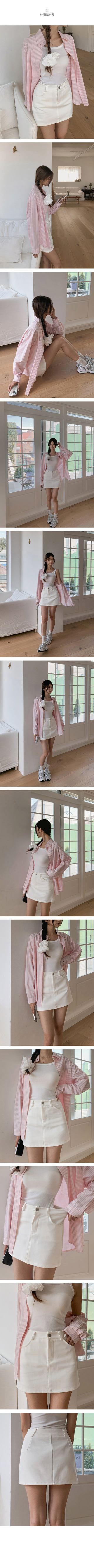 Stretch A-line mini skirt